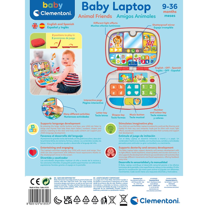 Baby Laptop - Animal Friends Clementoni UK